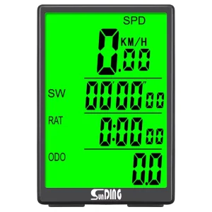 Backlight Overspeed Reminder Wired Bicycle Computer Waterproof Stopwatch