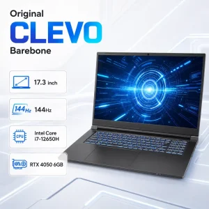 Barebone 17.3 Inch 144Hz Gaming Laptop Intel Core i7-12650H 12th Gen RTX 4050 6GB DDR5 Backlit English Keyboard Windows 11