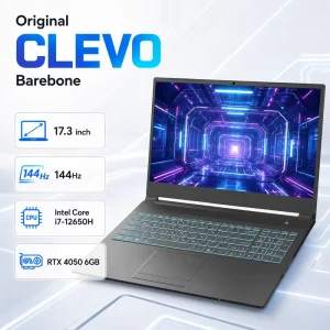 Barebone 17.3 Inch 144Hz Gaming Laptop Intel Core i7-12650H RTX 4050 6GB DDR5 RAM WiFi 6 Bluetooth 5.1