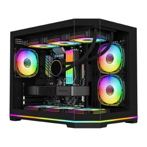 Best Selling Bulk Package Computer Parts and Accessories Economical SPCC Black Coating New ATX Computer Desktop Pc case