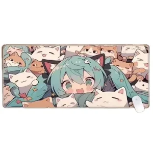 Big Mousepad for Office and Game Custom LOGO Desgin Rubber Anti Slip Waterproof Computer Desk Mat Keyboard Pad