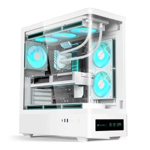 Bilgisayar Kasasi Oem Odm Soeyi New Trending High End New Gaming Curved Pc Case Gaming Cabinet With Digital Screen
