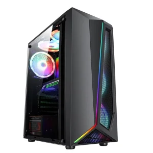 Black 0.5mm SPCC Acrylic ATX MATX ITX Gaming PC Case Mid Tower