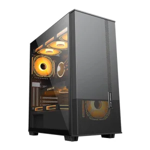 Black EATX RGB Gaming PC Case Tower