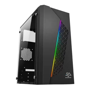 Black M-ATX Gaming Office Case Optimized for Airflow OEM ODM