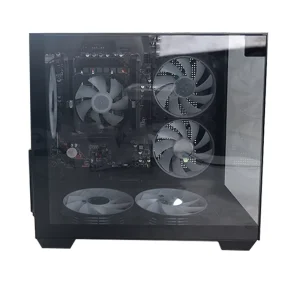 Black MATX Mid Tower PC Case with USB 3.0