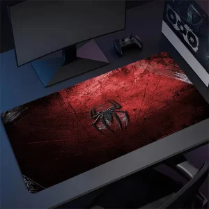 Black and Red Spider Desk Mat XL Gaming Mouse Pad Full-Desk Computer Laptop Desk Pad Keyboard Mousepad 31.5 x 15.7 in