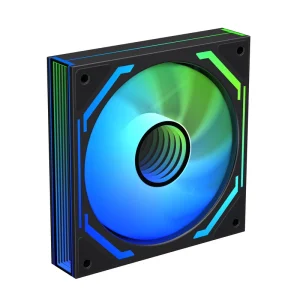 Black and White 120mm ARGB PC Cooling Fan, Quiet Computer Chassis Fan
