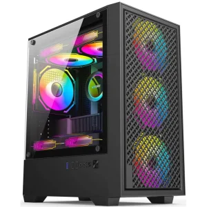 Black and White Desktop M ATX Case Support Atx Motherboard Gaming case Pc Computer case