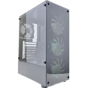 Black and White Mid Tower Pc case Pre Installed Fans Pc case Gaming support Fan 10 Rgb Fans and Water Cooler