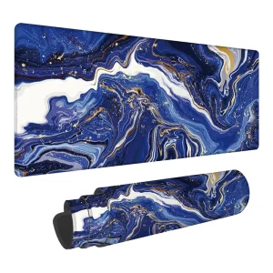 Blue Gold Custom Size Natural Rubber Water-Resistant Non-Slip Gaming Mouse Pad Scratch-Proof Wrist Rest RoHS Certified