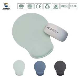 Blueness Wrist Rest Play Mat Small Promotion Memory Foam Mouse Pad Ergonomic Gaming Mouse Pad Rubber Non Slip Base for Office