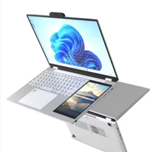 Brand Dual Screen 15.6+7 Inch Laptop Win 11 Quad Core 16GB DDR4 1TB SSD New Online Teaching Student Computer