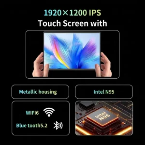 Brand New 14.1 Inch 2 in 1 Touch Screen Laptop with Intel N95 FHD IPS Display 8GB RAM 256GB 512GB SSD for Business & Education