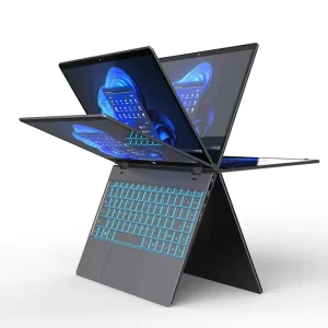 Brand New 360 Degree Open Business Laptop 14inch Touch Screen N100 Win10 11 Ultrathin Business School Commercial Laptop