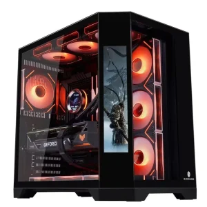Brand New Play Sub Screen Version Desktop Chassis ATX Motherboard Panoramic Fish Tank Sea View Room 360 Water