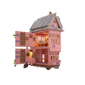 Building Blocks Set STEM Educational Toys DIY OEM Factory Wholesale1227 PCS Miniature House LED Lights Home Decor ABS Plastic