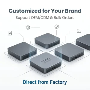 Business AI Mini PC AMD Ryzen 5 7430U Processor DDR4 Memory Ultra-Small AI Mini Desktop Computer