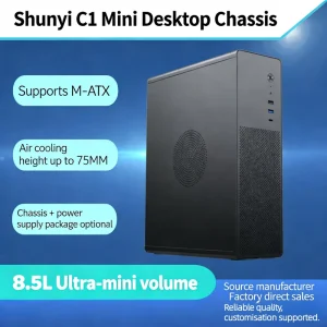 C1+ Mid Tower Mini-ITX Small Desktop Computer Case