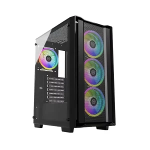 C103 ATX Gaming PC Case with Metal Mesh Panel Tempered Glass PC Parts 0.5mm SPCC for Computer Case Verified Suppliers