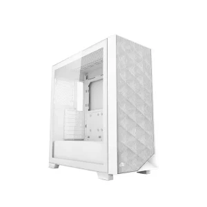 C3 D510 Black White Desktop PC Case Side Panel Window ATX Motherboard Supporting Aluminum Gaming Computer Tower USB Front Ports