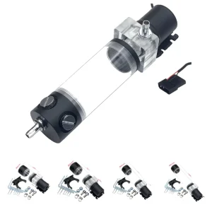 C8 12V Silent Water-Cooled Pump and Tank Combination for Electric Motorcycle, Tram, and Computer Cooling, Acrylic POM