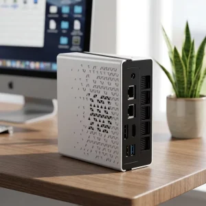 CHUWI OEM AMD Ryzen 5 6600H Mini PC Supplier 16GB LPDDR5 512GB SSD Windows 11 Pro Business Desktop Computer