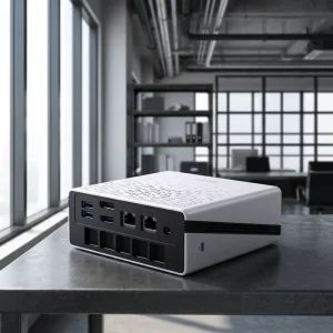 CHUWI Ryzen 5 6600H Mini PC Business Desktop Computer 16GB LPDDR5 512GB SSD Dual LAN WiFi 6 Small Form Factor PC