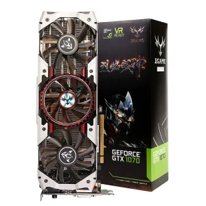 COLORFUL IGame GeForce GTX1070 Flame Battle X 8GD5 Top AD Used Graphics Card with 8G GDDR5 Memory Desktop Gaming Video Card