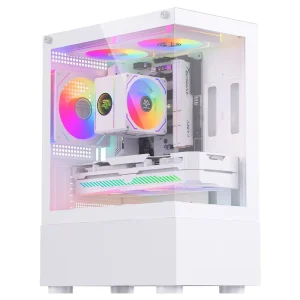 CS054 Desktop Computer Case, Tempered Glass, Gaming PC Chassis