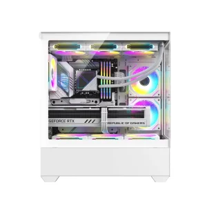 Carnival 360+ ATX Desktop Computer Case with Clear Tempered Glass and Magnetic Dust Filter