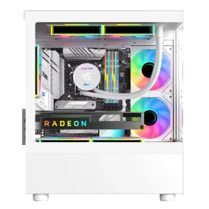 Carnival MicroATX Computer Case Easy Installation Mini Two-Sided Tempered Glass Desktop Office Case