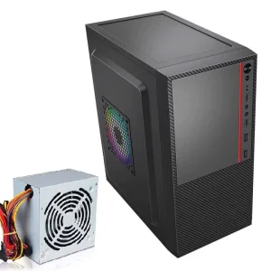 Century Star MicroATX Mid Tower Computer Case with Power Supply 400W PSU Aluminum Alloy Stock Side Panel Window