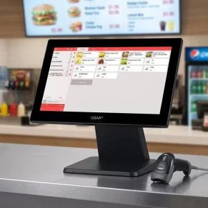 China 15.6inch Touch Screen Pos Machine All in One Desktop Cash Register Pos System for Restaurant Business