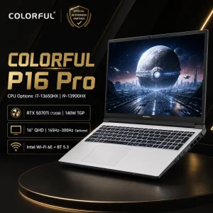 Colorful 16 Inch I7 I9 13th Gen RTX 5050 5070 5070Ti 2.5K 165Hz QHD 32GB 1TB NVME SSD Windows 11 Gamer Game Laptop