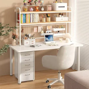 Commercial Desktop Computer Desk with Detachable Home Desk and Chair Set