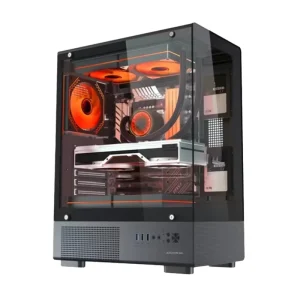 Compact ATX PC Case Supporting EATX Motherboard with Top 280mm Radiator and 320mm GPU Clearance USB 3.0 Front Panel