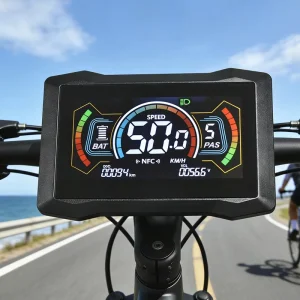 Compact Ebike Dashboard for Urban Cycling with HD Speed and Mileage Bicycle Computer