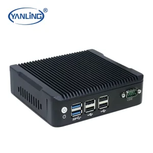 Compact Fanless Mini PC Intel J1900 Win10 6USB Dual Display VESA Mount Silent Desktop for Digital Signage & Kiosk