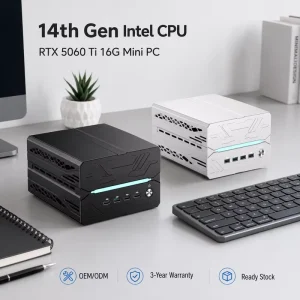 Compact Gaming Desktop I5 14400F RTX 5060 Ti 16GB DDR5 Desktop Mini PC With CPU Dual Fan Graphics Dual Fan Cooling for Rooms
