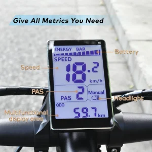 Compact Multifunctional Waterproof LCD Cycling Computer for Road Bikes with Speed Distance and Trip Display