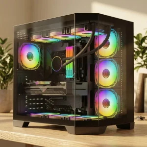 Computer Case ATX MATX PC Gaming Case Transparent Cabinet CPU GPU Server Chassis For Desktop Full Tower Glass