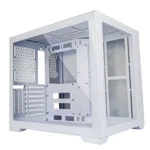 Computer Case Cube-W White PC Case with Glass Window