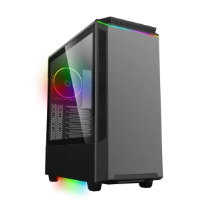 Computer Case Gaming ATX Midi Tower Chassis with USB Ports ARGB Fans 12cm 14cm Tempered Glass Side Panel 0.8mm Thickness Steel