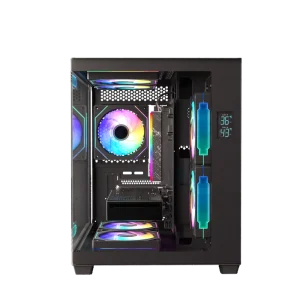 Computer Cube case C713MS Column Free Design PC Gamer Case Mid Tower Desktop Gaming M ATX ITX Chassis