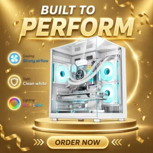 Computer Desk Case Gaming Full Tower Custom OEM MOQ 300 Parts Economical Spcc Black Coating New ATX Desktop Empty PC Fan Stock