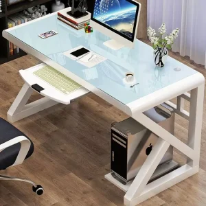 Computer Desktop Household Simple Modern Economy Type Simple Toughened Glass Computer Desks