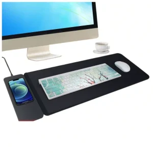 Computer Gaming Mouse Pad Gamer Wireless Charging Mouse Pad Cushion Surface Wireless Charger Gaming Mouse Pad for Office