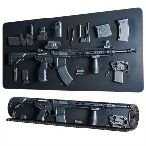 Cool Weapon Build Weapon Parts Display Large Gaming Mouse Pad Desk Mat for Keyboard and Mousepad Computer Office