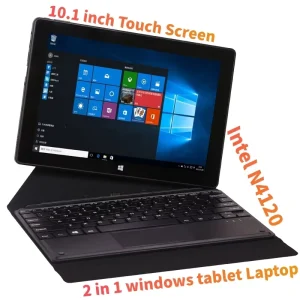 Crisp 10.1 Inch Touch Screen Intel N4120 12GB+1TB Support 4G LTE SIM 7.6V 4500mAH 2 in 1 windows Tablet Laptop